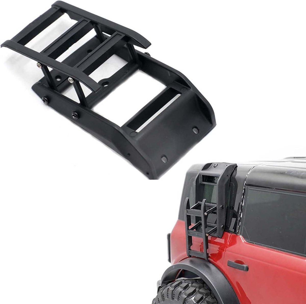 Simulatie intrekbare ladder trap voor 1/10 RC crawler auto TRX4 verdediger Bronco SCX10 D90 YK4082 decor