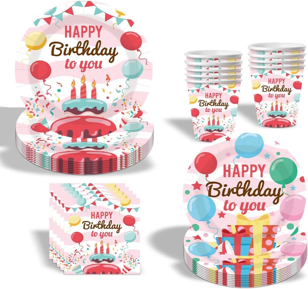 decoratie voor meisjes, regenboog, feestservies, tuin, verjaardagsfeest, kinderverjaardag, decoratie, boho, verjaardag, feestset, tafeldecoratie (rood wit)