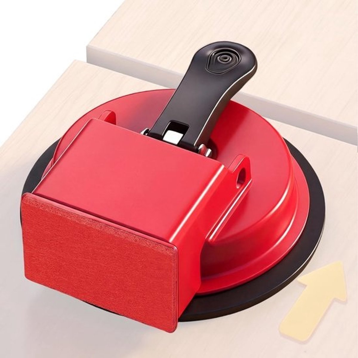 Laminaat Reparatiegereedschap - Vloer Zuignap Tool - Kieren Dichten - Durable Koolstofstaal - 12x4 cm - Rood