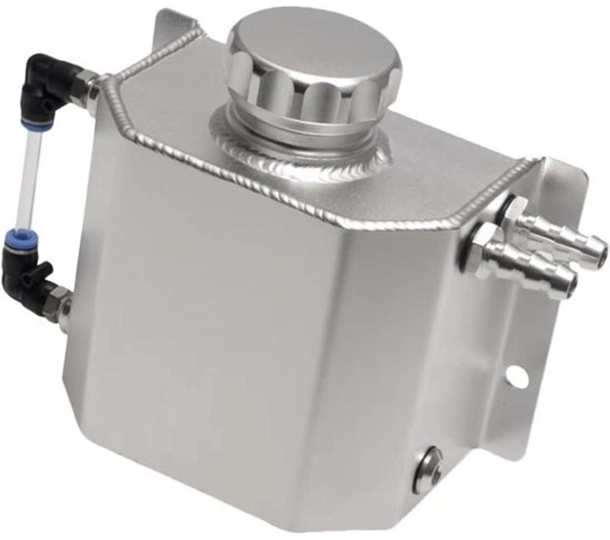 Motor Koelvloeistof Reservoir - Reserve Tank - Motor Koeling - Stabiele Prestaties - 1 Liter - Zilver