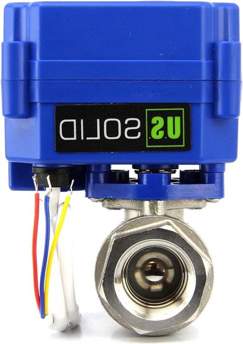 Gemotoriseerde Kogelklep - Elektrische Klep - Waterflow Regelen - Automatische Uitschakeling - 3/4 Inch - Zwart