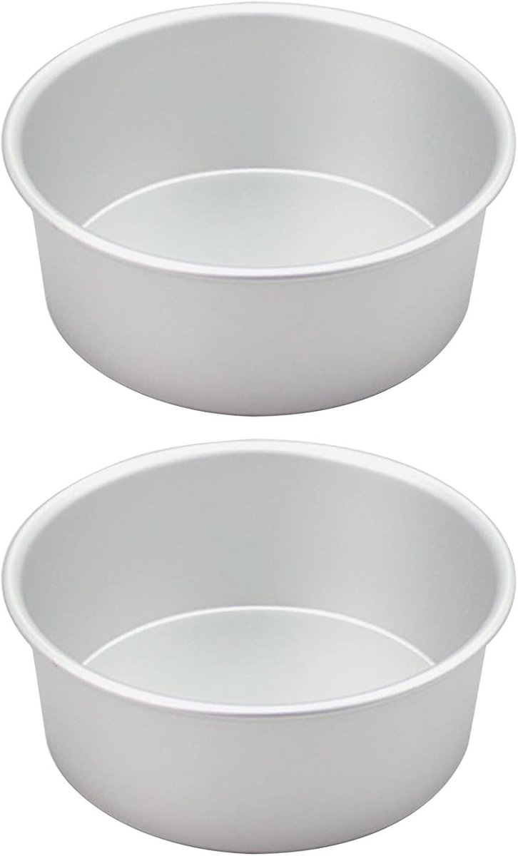 Bakvorm Set van 2 - Zilver - 23 cm - Roestvrij Staal - Voor Taarten en Brood