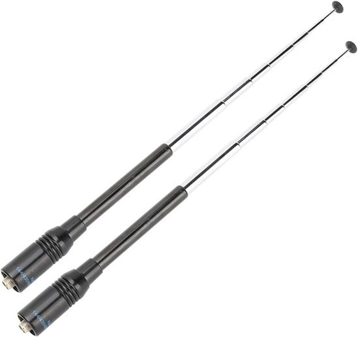 Flexibele Telescopische SMA F Antenne - Dual Frequentie 144/430 MHZ voor Walkietalkies