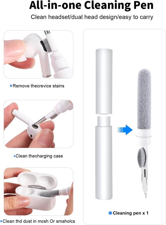 Hoes voor Huawei FreeClip 2 oordopjes, zachte TPU+PC cover, waterdicht, toergy schokbestendig, krasbescherming, eenvoudig te dragen, met sleutelkoord & sleutelhanger en reinigingsset (zwart) — afbeelding 5