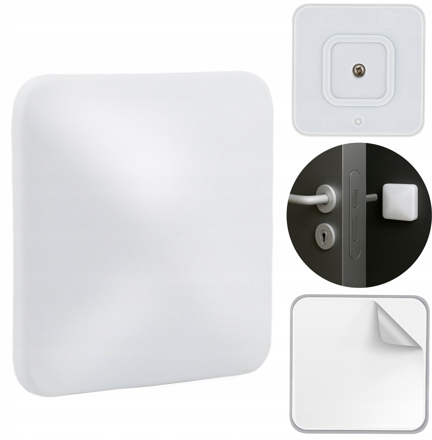 Zelfklevende Muurstootblok 50x50mm - Wit