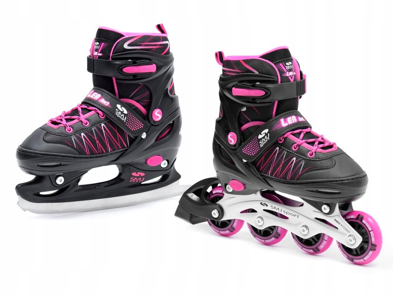 SMJ Sport Kinder Schaatsen & Skeelers 2-in-1 Verstelbaar