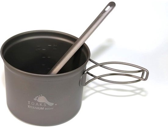 Lichte Titanium Kookpan 900 ml voor Outdoor en Backpacking — afbeelding 3