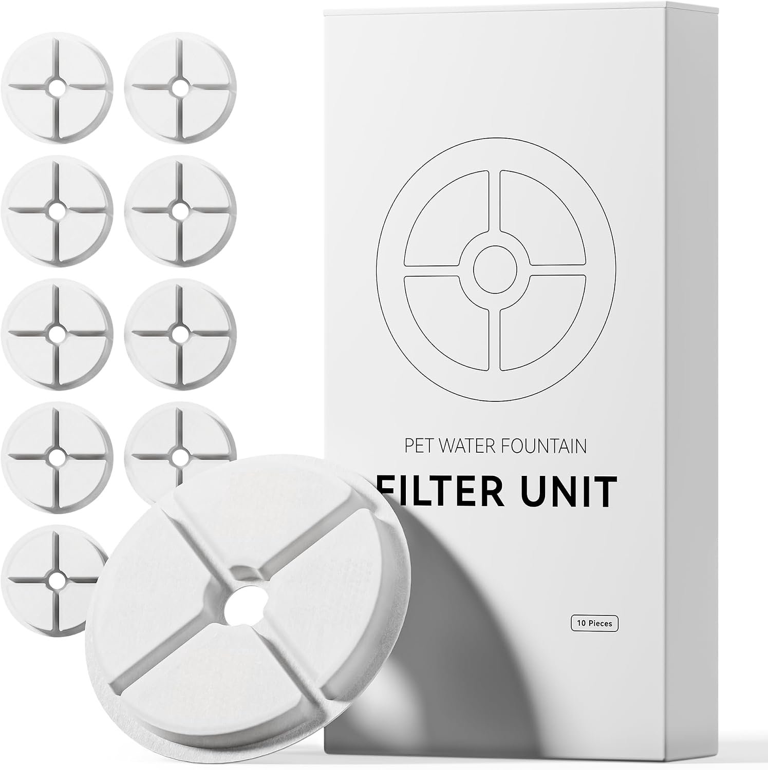 Huisdier waterfonteinfilter 10 stuks - Ion exchanger en actieve kool - Voor katten en honden - Betere waterfiltratie - ShopVlot