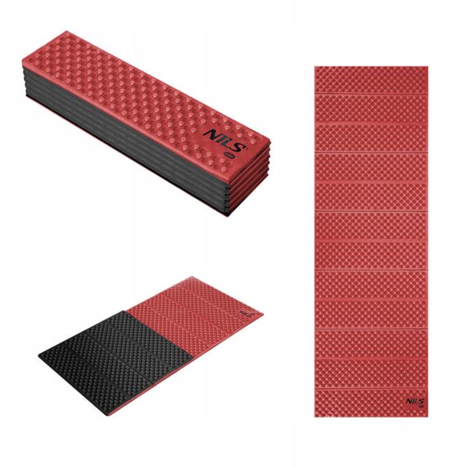 Nils Camp NC1768 Rode Opvouwbare Kampeermatras 182x60 cm