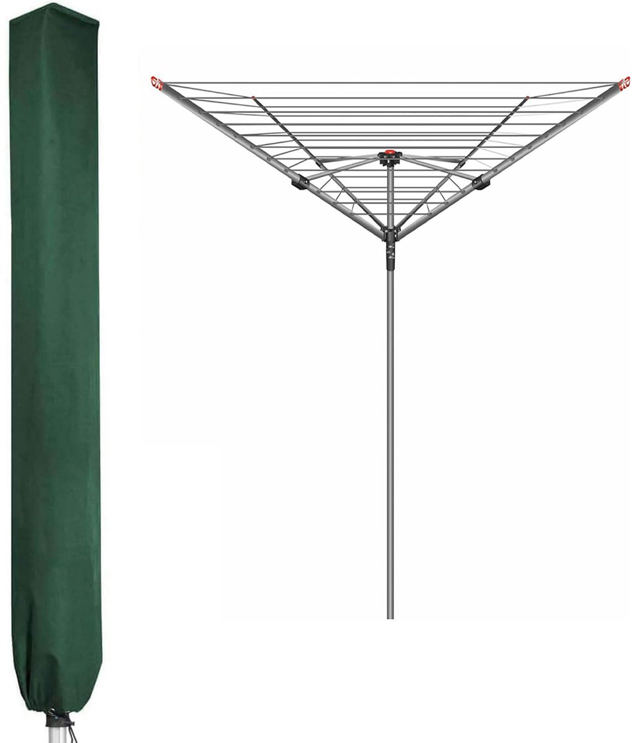 PATIO PLUS Grote Roterende Waslijn Cover 16x16x180cm Waterdichte Roterende Droger Cover Kleding Luchter Met Zip 600D - ShopVlot