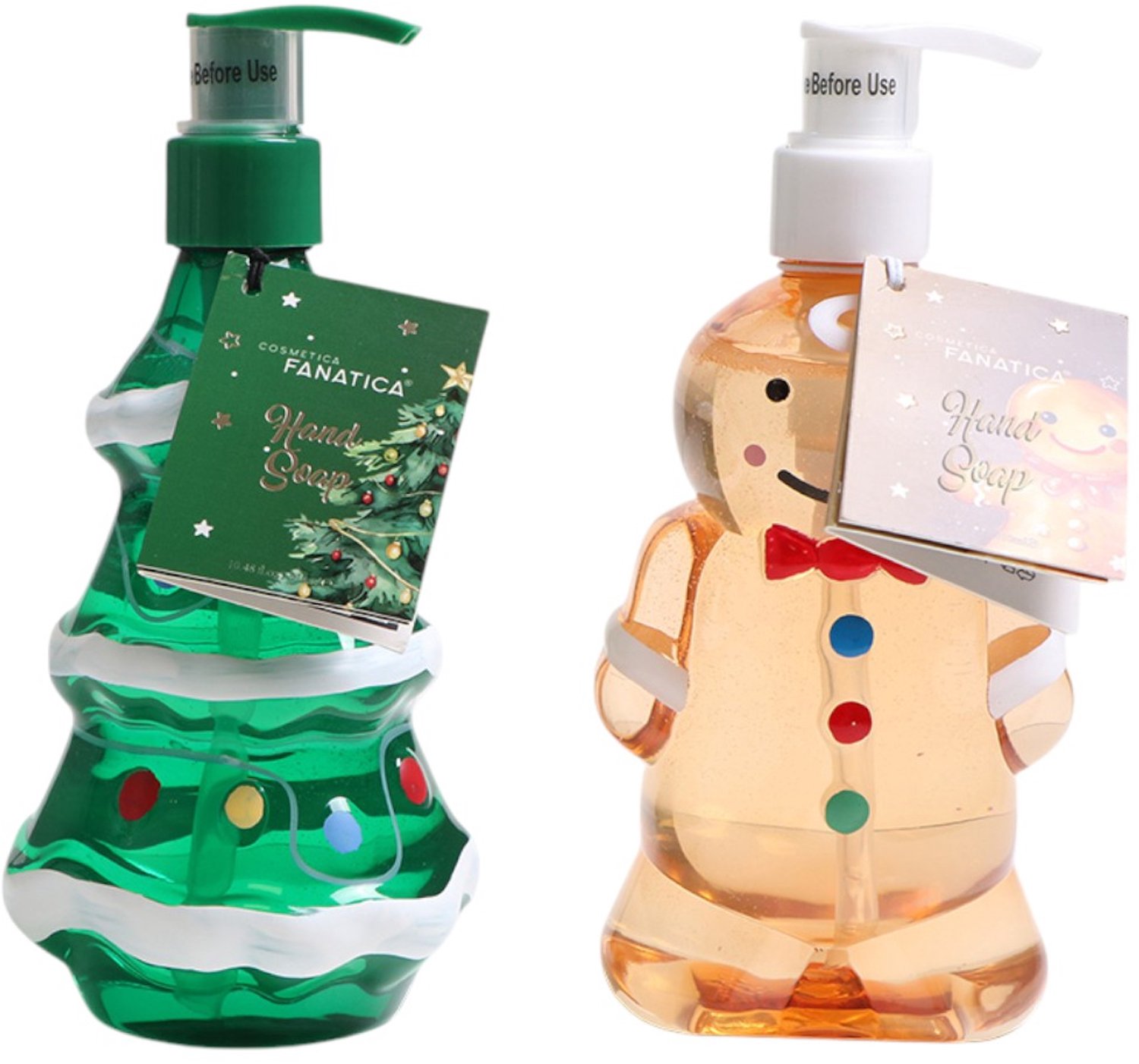 Cosmetica Fanatica Kerst Handzeep Set Kerstboom en Peperkoekmannetje 2 x 310 ml