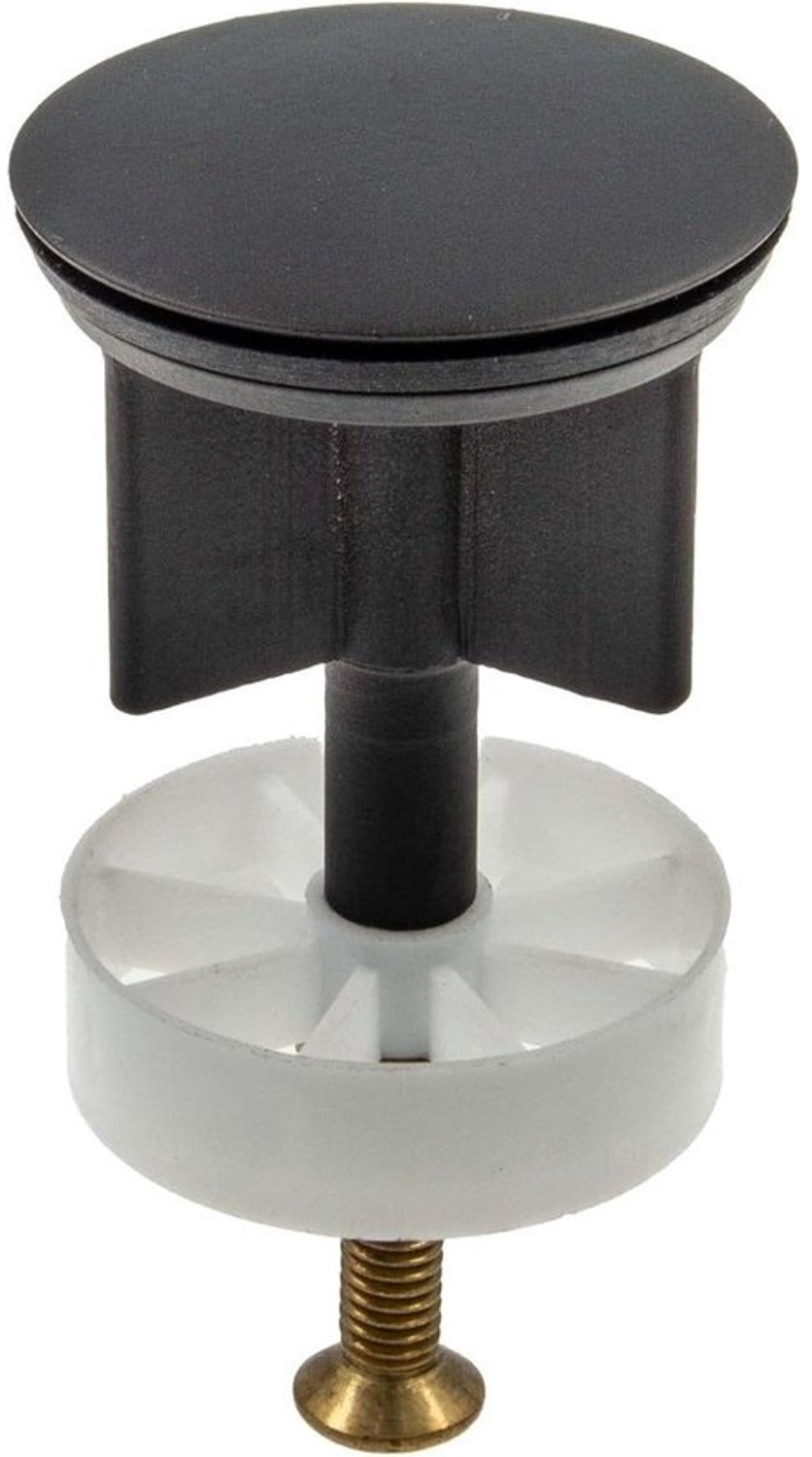 Excenterplug - Afvoerstop Overloop - Badkamer Afvoer - Verstelbare Schroef - 40 mm - Zwart Mat