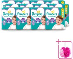 12 x Pampers – Luiers – Active Baby Maat 6 – 32 Luiers - Bulkverpakking - Baby luiers - Douchemop - Bescherming tegen doorlekken