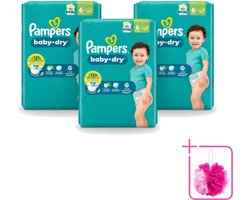3 x Pampers – Luiers – Baby Dry Maat 6 – 22 Luiers - Bulkverpakking - Baby luier - Douchemop - Droge luier