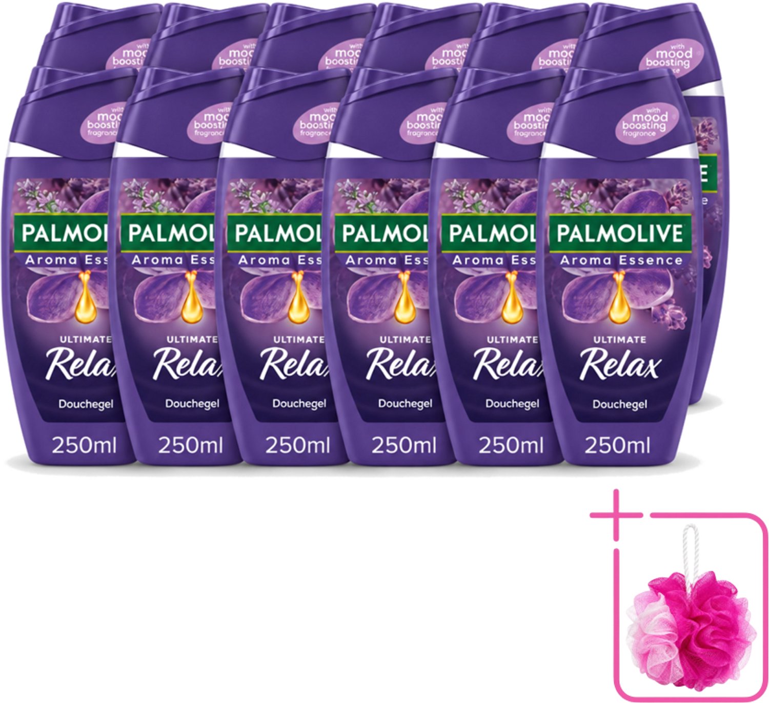 12 x Palmolive - Arroma Essence - Douchegel - Lavendel & Ylang Ylang - Ultimate Relax - 250 ml - Bulkverpakking - Douchegel - Douchemop - Ontspanning