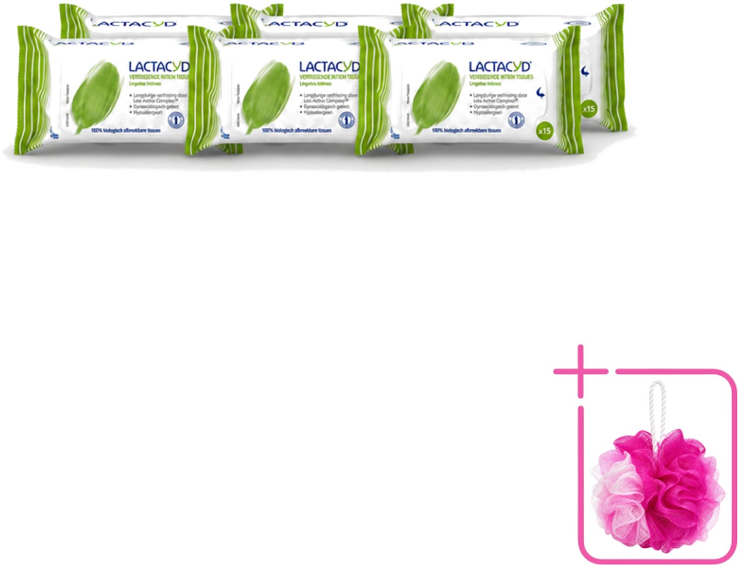 6 x Lactacyd - Intieme Doekjes - Verfrissend - Zeepvrij - Biologisch Afbreekbaar - 15 Doekjes - Bulkverpakking - Intieme doekjes - Verfrissend