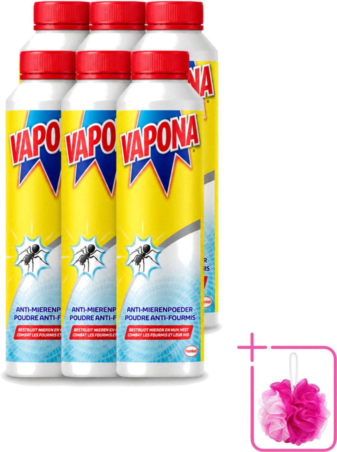 6 x Vapona - Anti Mierenpoeder - Effectief Tegen Hele Kolonie - 150g - Bulkverpakking - Anti mierenpoeder - Douchemop - Mierenbestrijding