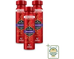 3 x Old Spice – Deospray – Rockstar – 150 ml - Wasstrips - Deodorant - Lichaamsgeur - Body Spray - Frisheid - 48 Uur Bescherming