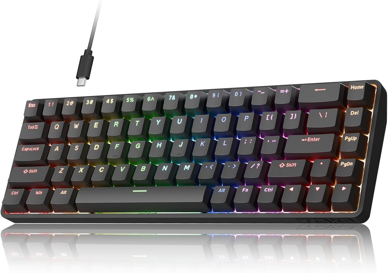Gaming Toetsenbord - Zwart - Compact 65% Lay-out - Mechanische Magneetschakelaars - Voor Gamers