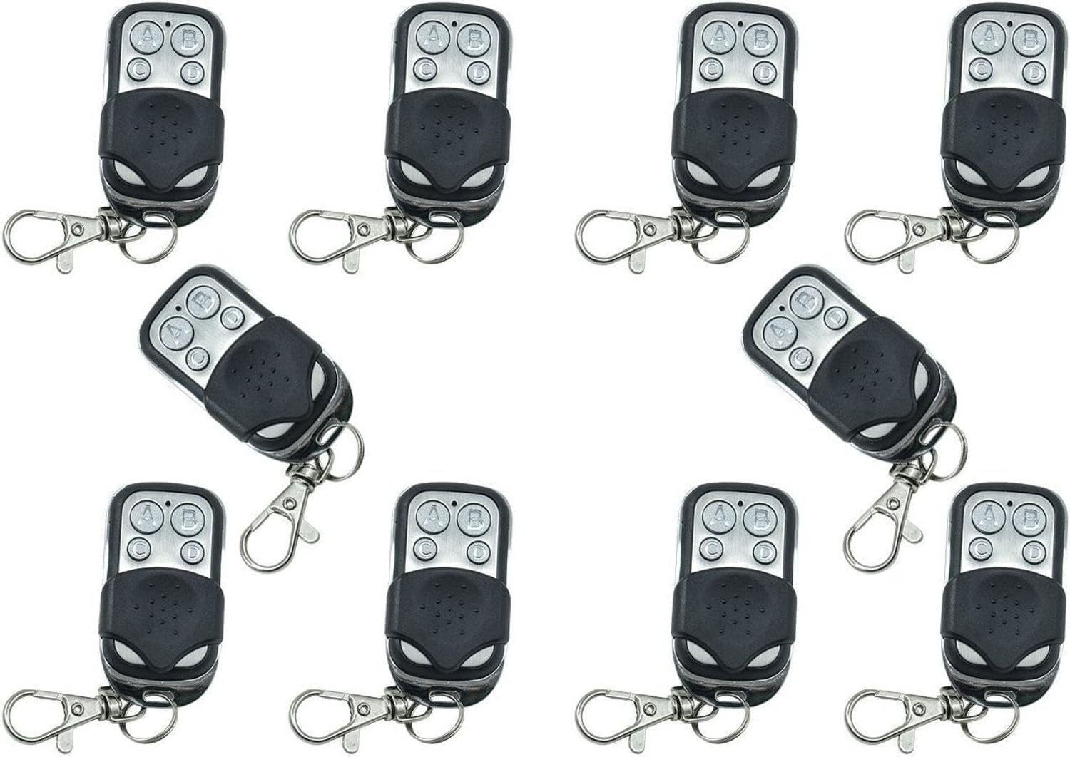 Afstandsbediening Set van 10 - Zwart - Klein Formaat - Duplicator voor Automatische Poorten - Voor Diverse Toepassingen