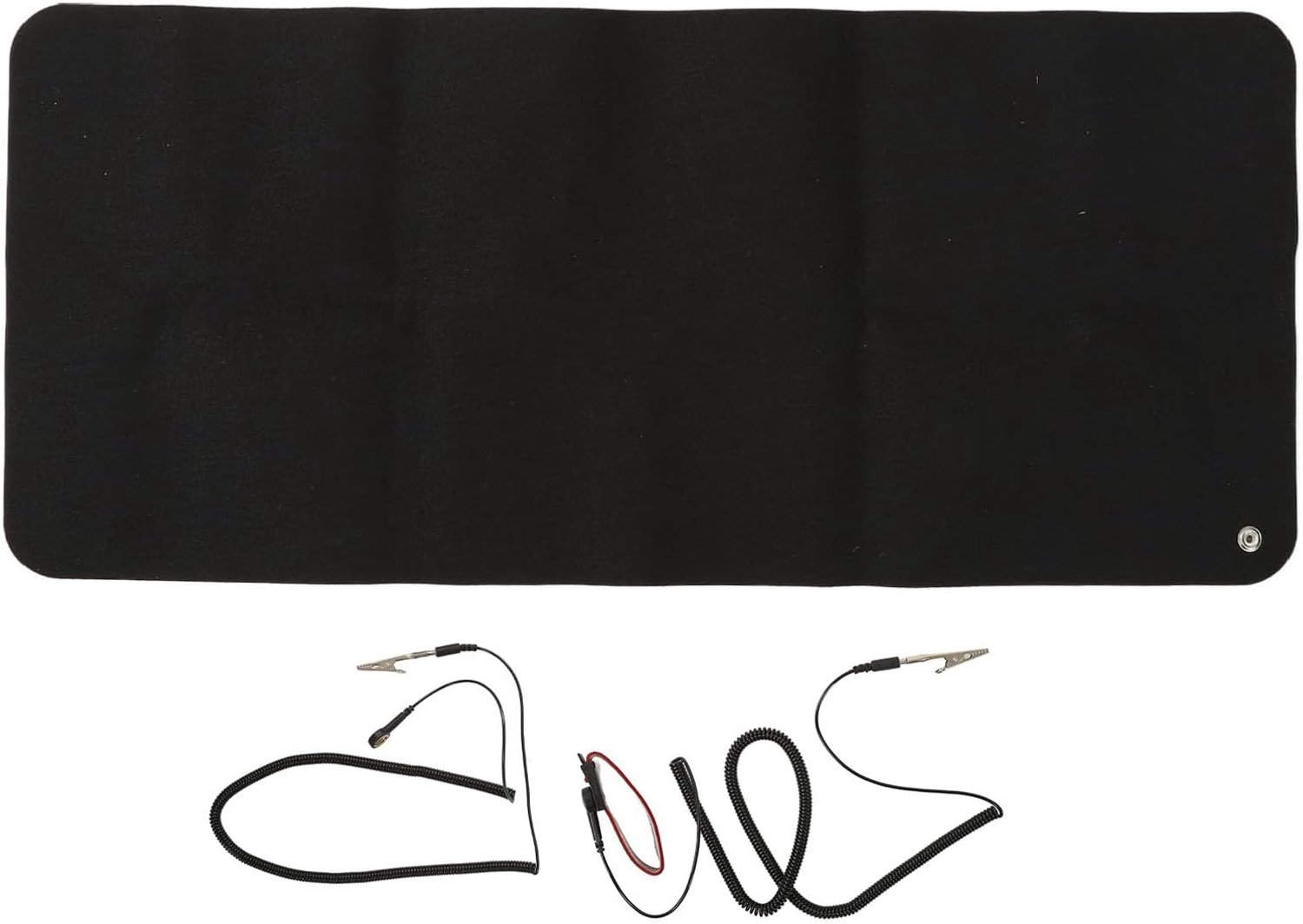 Grounding Mat, Soft PU Ground Mouse Pad, Black Grounding Mat with 5M Cable, Grounding Pad Compatible For Elderly - ShopVlot