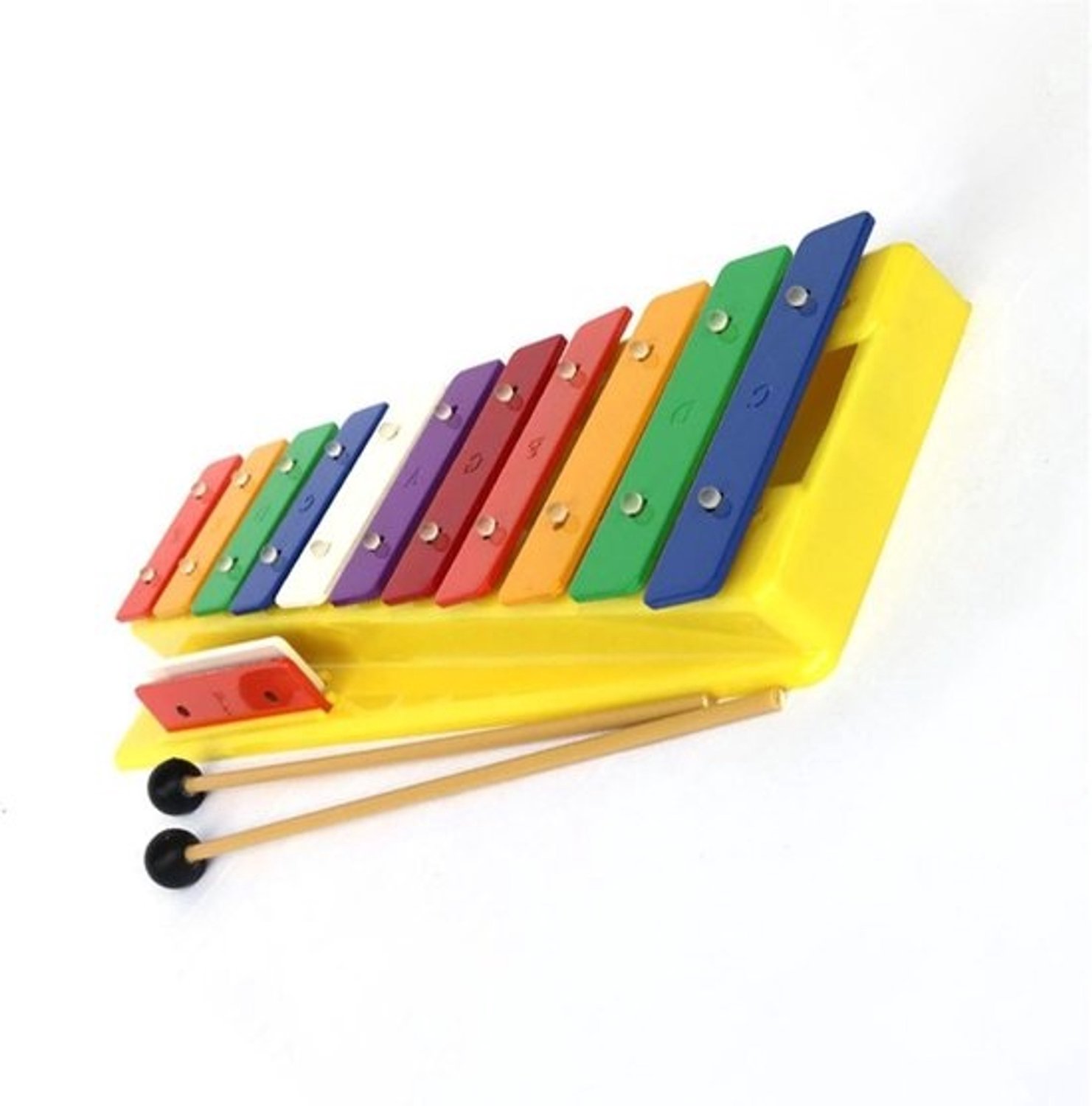 Klokkenspel Percussie Instrument - Xylofoon Slagwerk - Muziek Leren Spelen - Verstelbare Tonen - 11 Noten - Aluminiumkleur