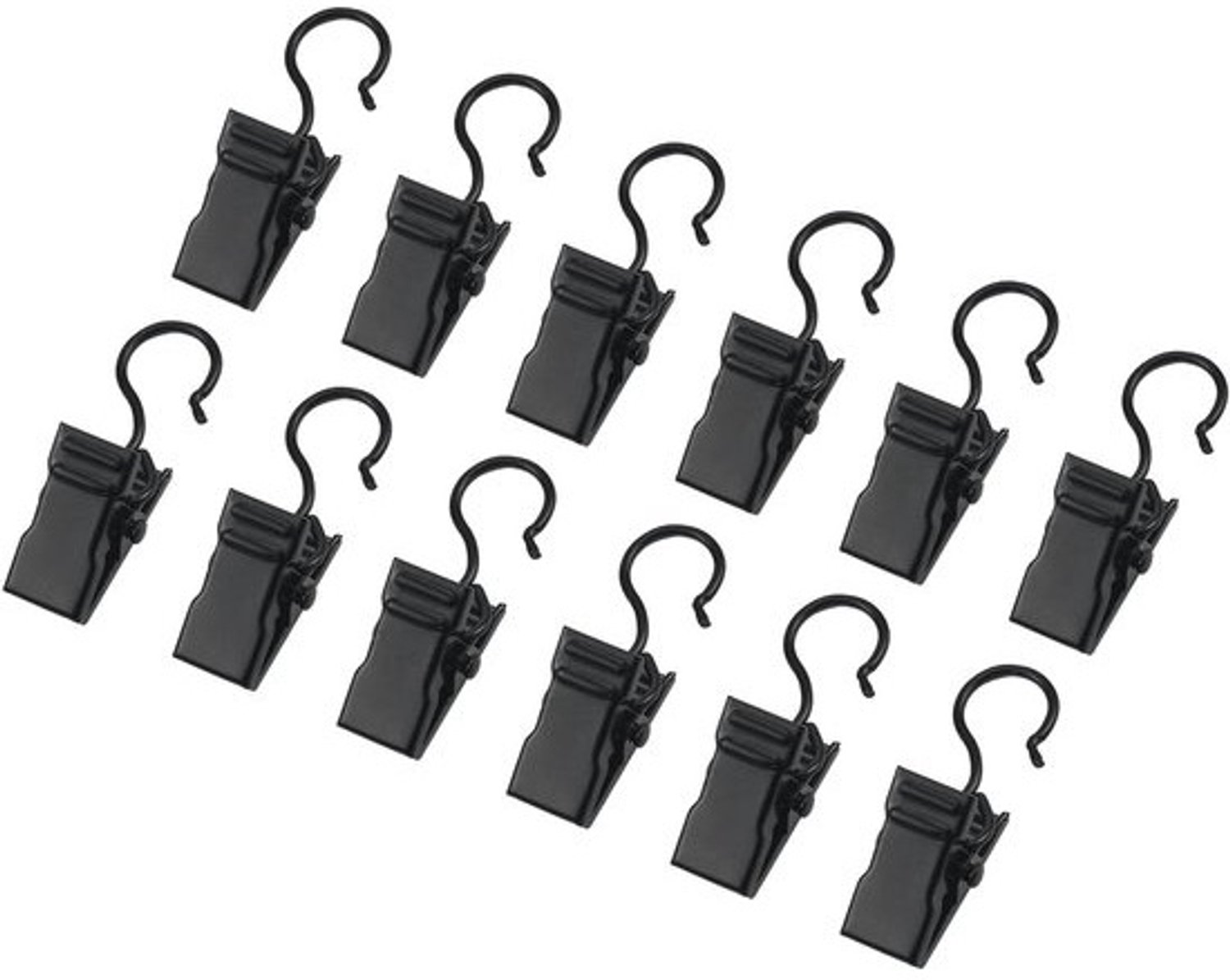 Gordijnklemmen Zwart - Kleine Clips - Decoratie Ophangen - Roestvrij Staal - 1 Inch Breed - Zwart