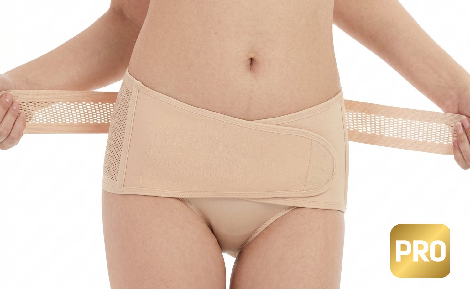 Goodli Bekkenband - Maat M - voor Dames en Heren - Zwart - Verstelbare Si Band en Heupbrace met Antislip - Orthogordel - Postpartum Buikband Zwangerschapsband
