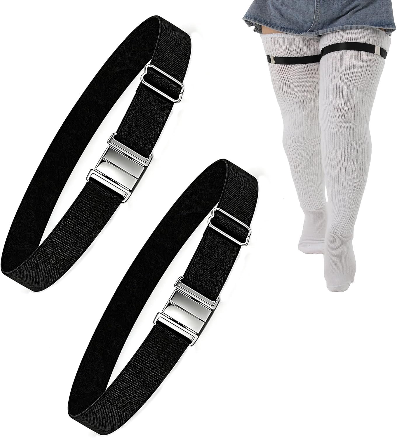 ZAHD 2 stuks kousenhouder, plus size, 75 cm, dijbeenband - ShopVlot