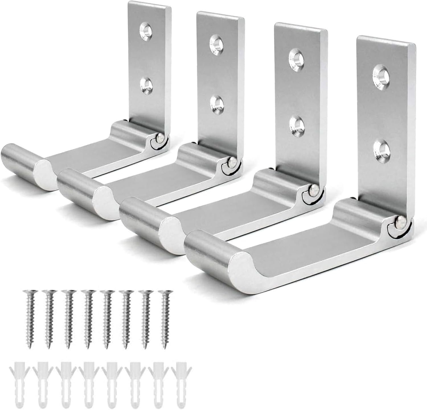 Kledinghaken wandmontage - 90° opvouwbaar - aluminium - ruimtebesparend voor badkamer, keuken, slaapkamer, kantoor - ShopVlot