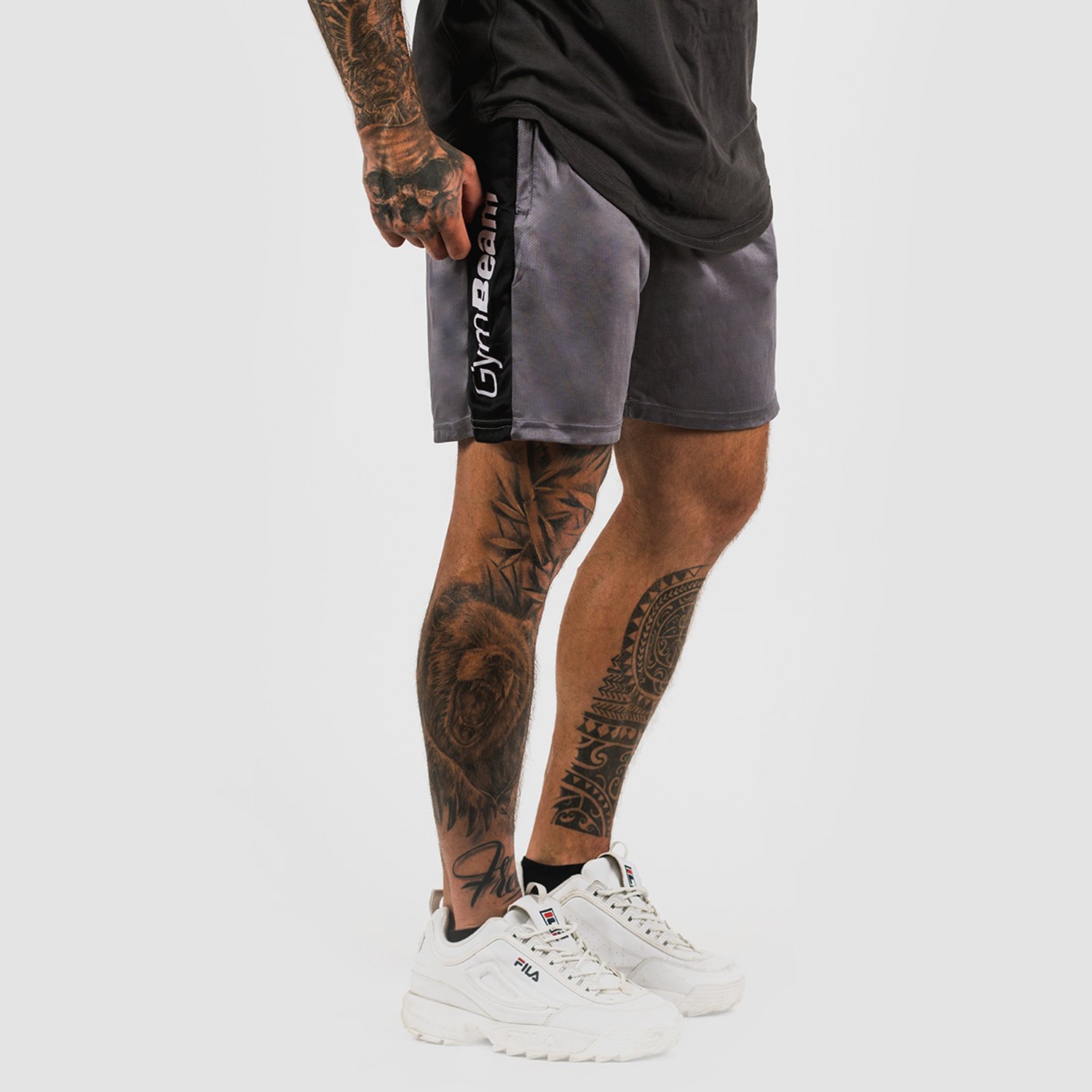 GymBeam Verticale herenshort grijs S