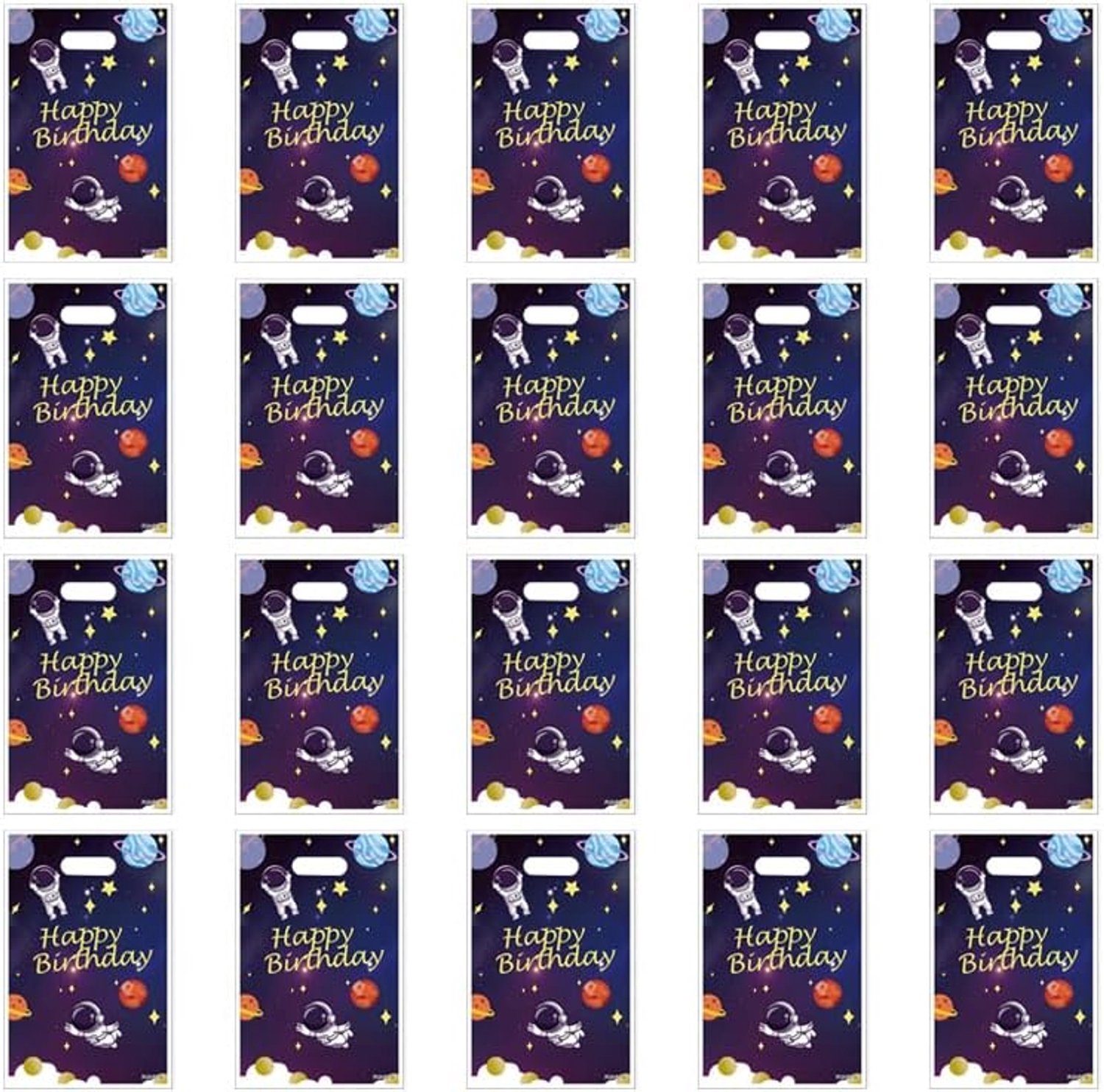 Snoepzakken astronaut - 10 stuks - kleurrijke geschenkverpakking - perfect voor ruimtefeesten - ShopVlot
