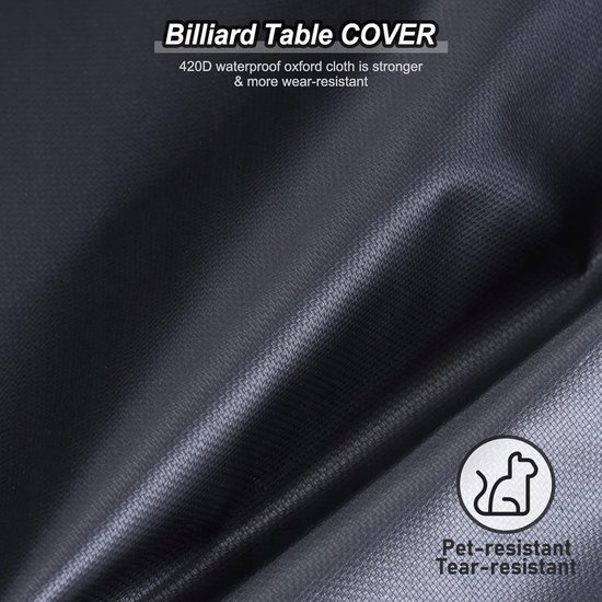 Waterdichte Polyester Tafelzeil voor Biljarttafel 233x132cm — afbeelding 2