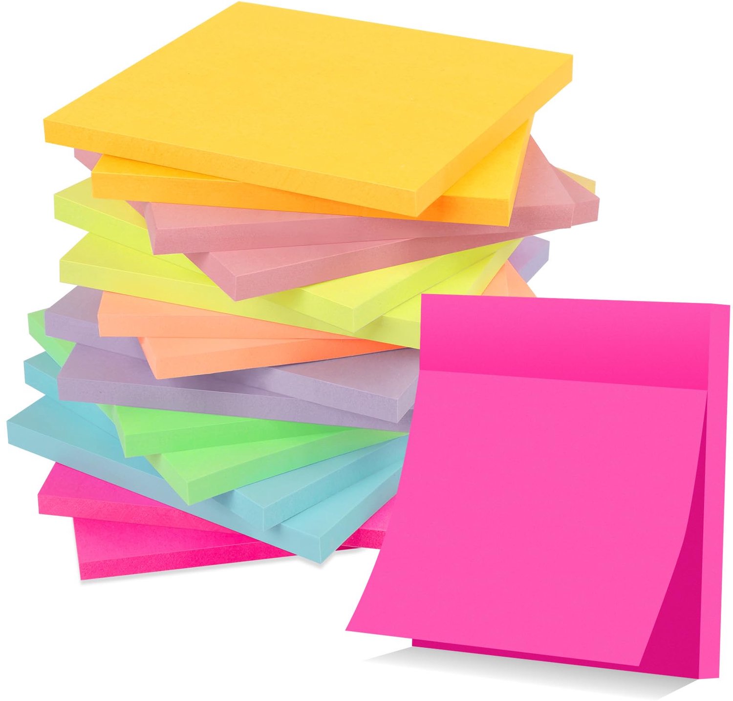 Plaknotities 800 vellen - 8 kleuren zelfklevend - 16 pads/pack - ideaal voor school en kantoor - ShopVlot