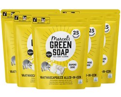 Marcel's Green Soap Vaatwascapsules - Eco All-In-One - 5 x 25 stuks - 125 wasbeurten
