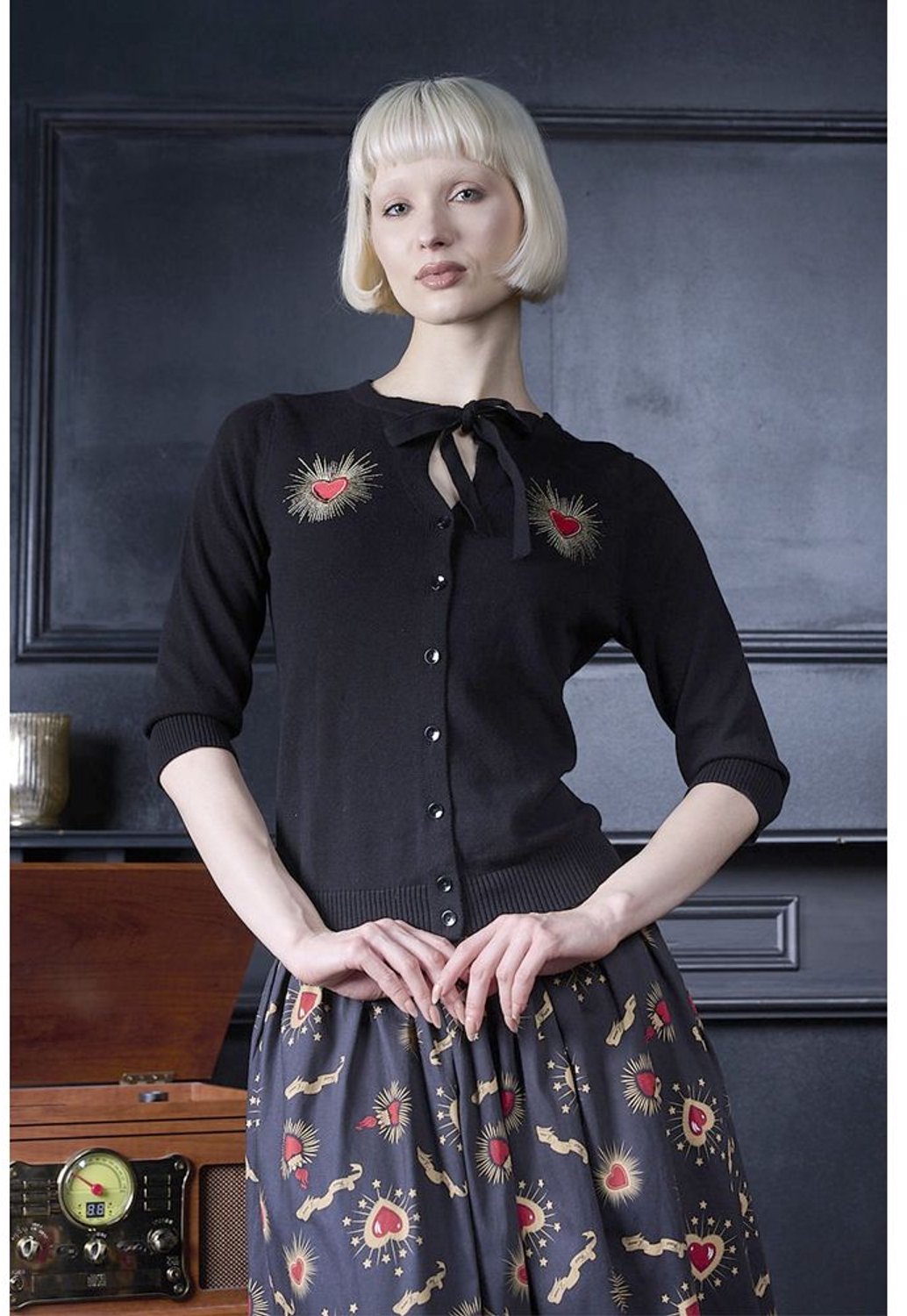 Banned - Mia True Love Cardigan - L - Zwart