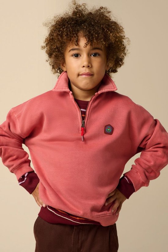 Rode Sweater Met Rits