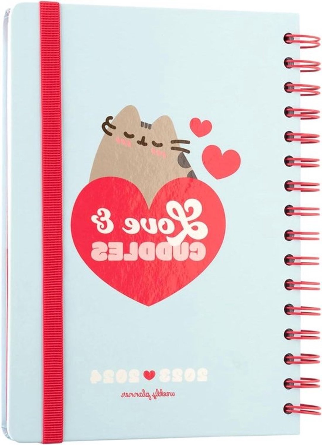 A5 Agenda 2023-2024 - Weekplanner Afsprakenplanner - School Organisatie - Schattige Kat Illustraties - 148 x 21 cm - Pusheen