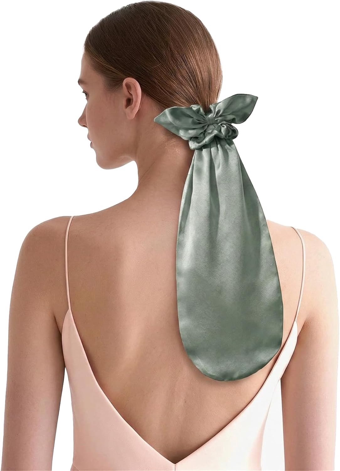 Zijden Slaapmuts - Groen - 41 cm - Verstelbare Muts voor Lang Haar - Voor Dames