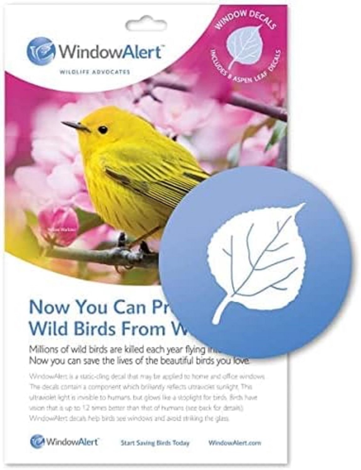 Raamsticker anti-botsing - UV-reflecterend - bescherming voor wilde vogels - Made in de USA - ShopVlot