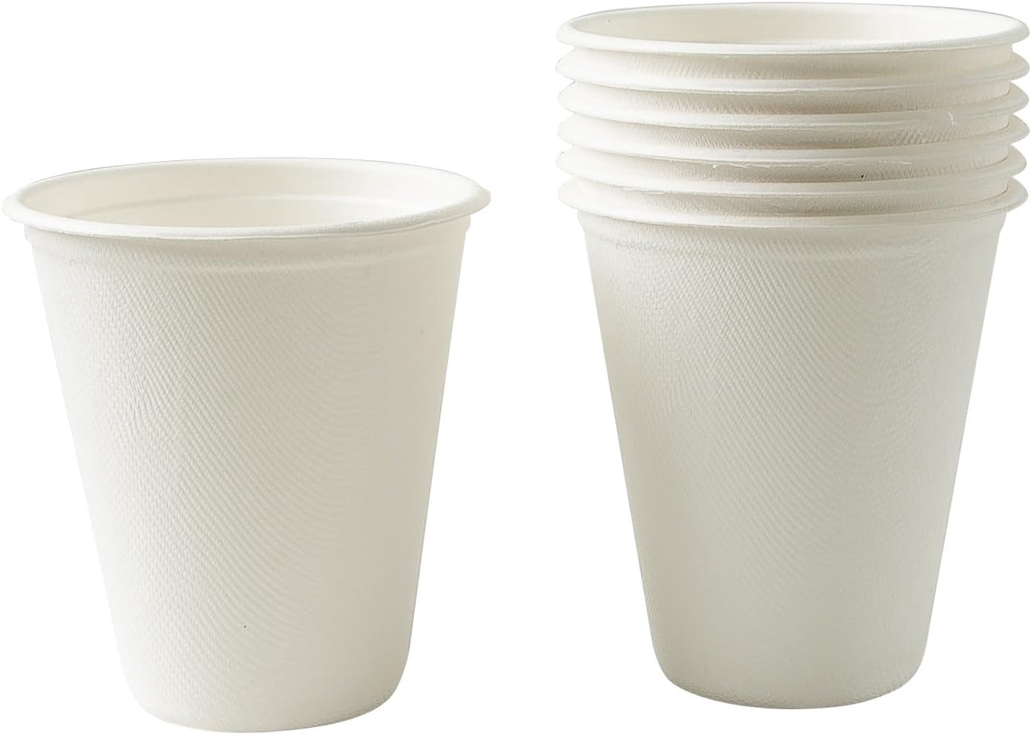 Disposable bekers 200 ml - 50 stuks suikerriet bekers - ecologisch en stevig - ideaal voor warme dranken - ShopVlot