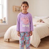 Peppa Pig Coral-Fleece Pyjama - Maat 98/104 - Paars - Kind