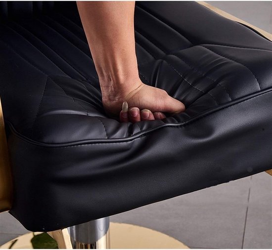 Retro Hydraulische Kappersstoel met 360° Draaifunctie, Verstelbare Hoogte, Kantelfunctie, Comfortabele Schuimvulling en Waterafstotende Kunstleren Bekleding voor Kapsalon, Barbershop en Haarspa — afbeelding 4