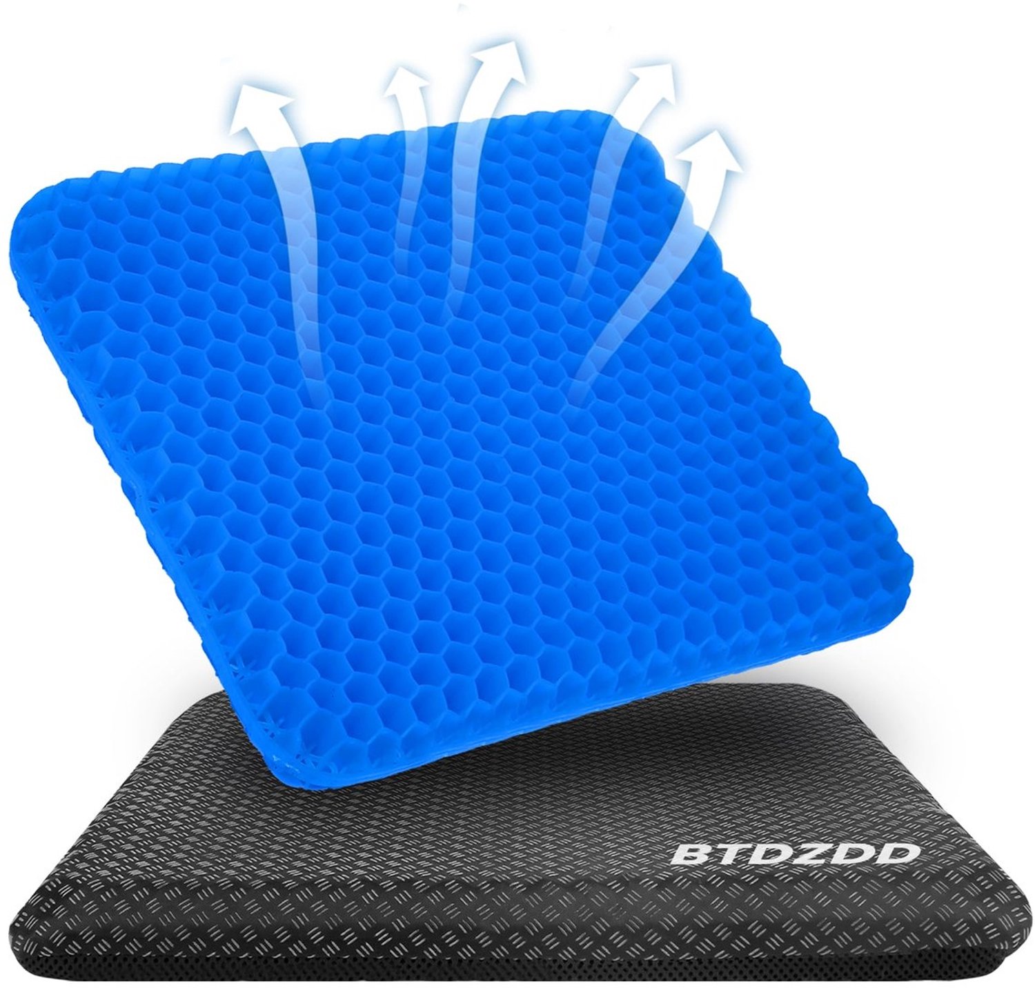 Duraxl Zitkussen - Gel - 43 x 39 x 4 cm - Antislip Blauw