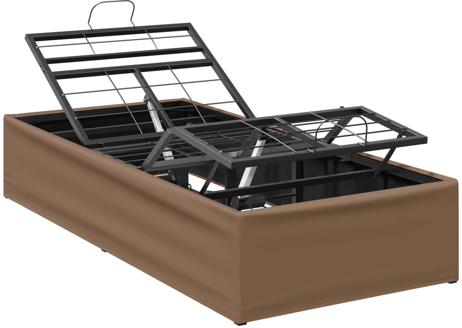 vidaXL Elektrisch - Verstelbaar - Bed - Frame - Tan - 190 - x - 100 - x - 33,5 cm - Staal