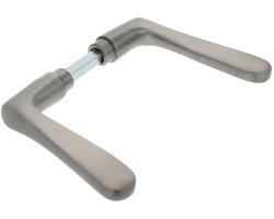 Starx Deurkruk Vlinder Aluminium F9 - RVS Kleur - Geschikt voor Deuren van 40 t/m 60 mm - Inclusief Stift en Inbussleutel - Afmetingen 17 x 11 x 2 cm - Voor Binnengebruik