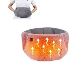 Elektrische Verwarmde Taille Warmer - Menstruatie warmteband - Elektrische handwarmer - Elektrische buikwarmer - 3 Warmte standen - Geschikt voor langdurig gebruik thuis, op kantoor of tijdens het autorijden - Grijs