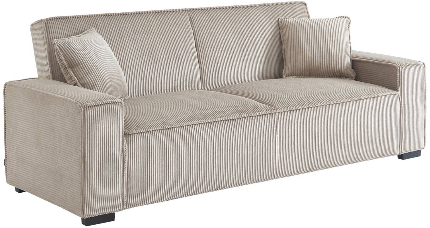 sweeek Slaapbank 3-zits corduroy - feel beige