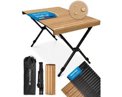 NORDMUT Campingtafel Talkku opvouwbaar 110 x 70 cm - In hoogte verstelbaar - Aluminium tot 50 kg - Bruin