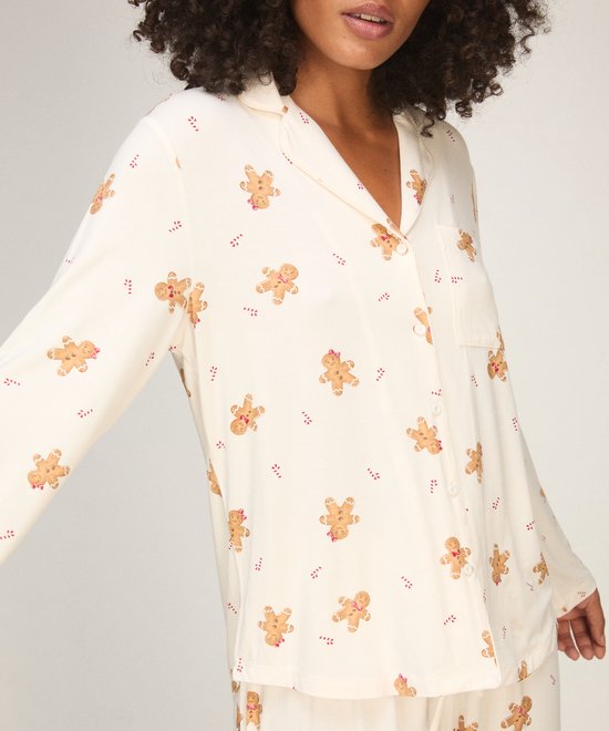 Hunkemöller Jas met Lange Mouwen Jersey Essential Wit